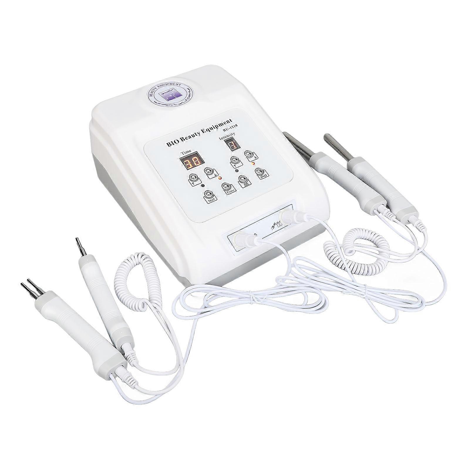 2 in 1 Electrode Skin Lifting Machine Reduce Fine Lines Microcurrent Facial Tightening Device with BIO Gloves US Plug 110V