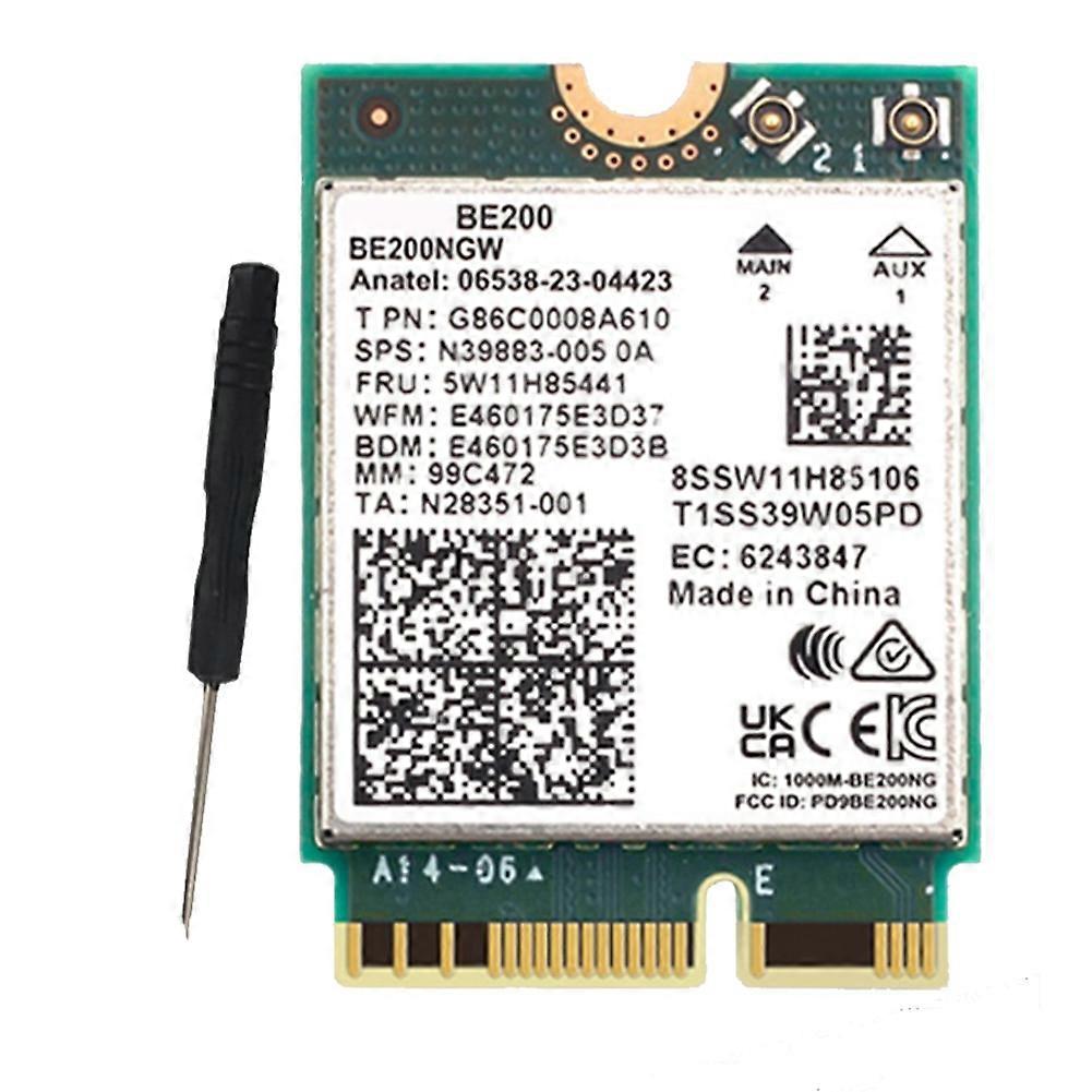 WIFI 7 BE200 BE200NGW WiFi Card+Screwdriver BT 5.4 802.11AX Tri-Band M.2 NGFF Wireless Network Adap