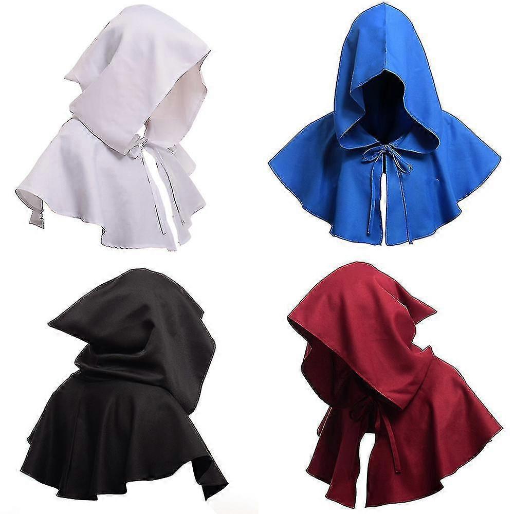 Solid Color Halloween Costume Hooded Cloak Hat Unisex