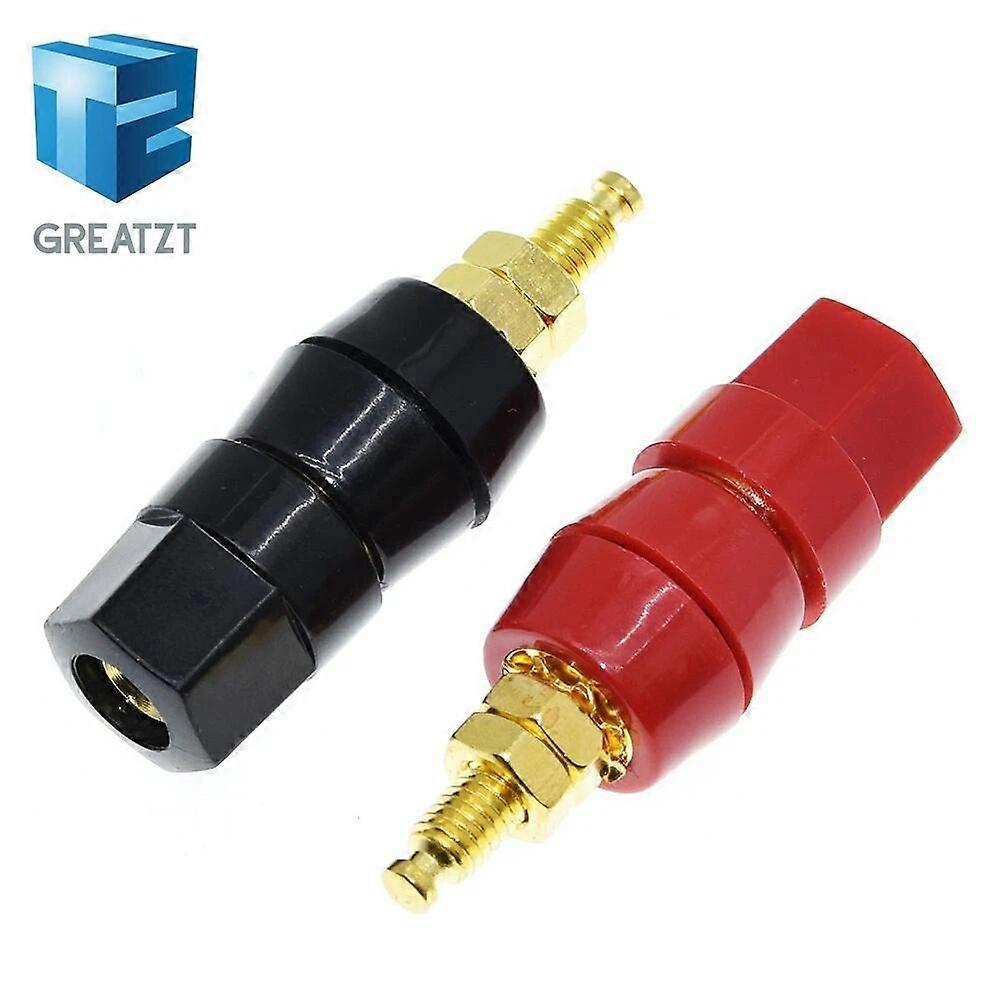 1pair(black+red) Terminals Red Black Connector Amplifier Terminal Binding Post Banana Speaker Plug Jack Adapter Socket
