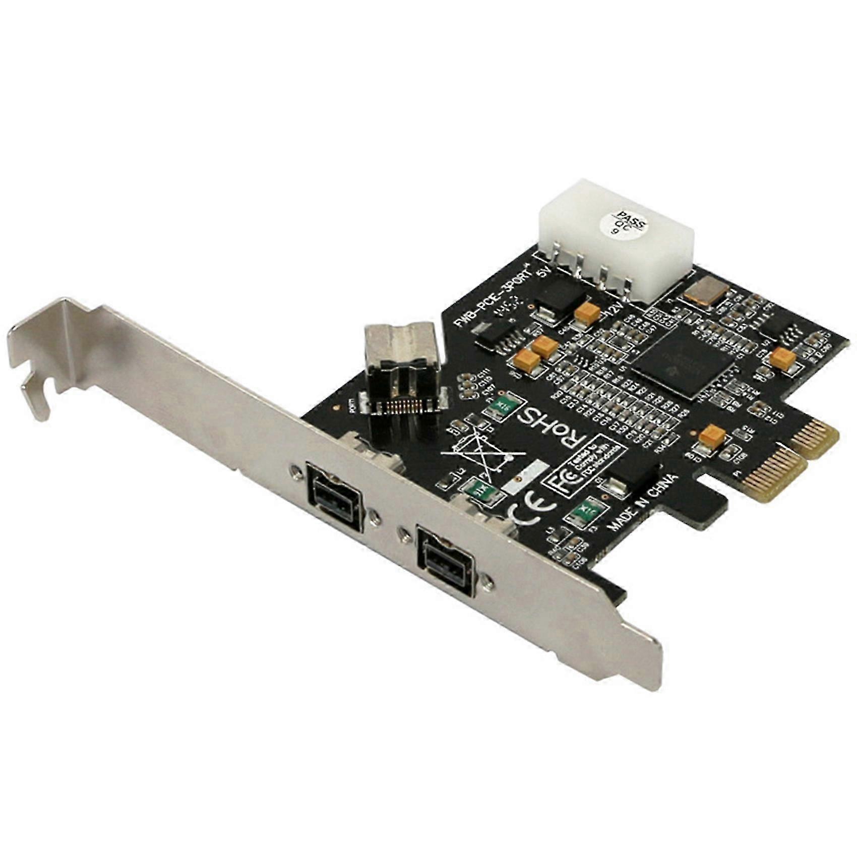 Scheda FireWire da PCI-E a 1394B, scheda FireWire da PCI-Ex1 a 1394B con 3 porte a 9 pin, 800 Mbps
