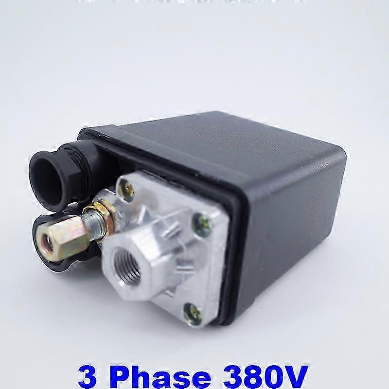 De înaltă calitate 175psi 10bar 380v 20a Supapă de control a presostatului compresorului de aer cu 3 faze - 1 port - interval 6-8bar