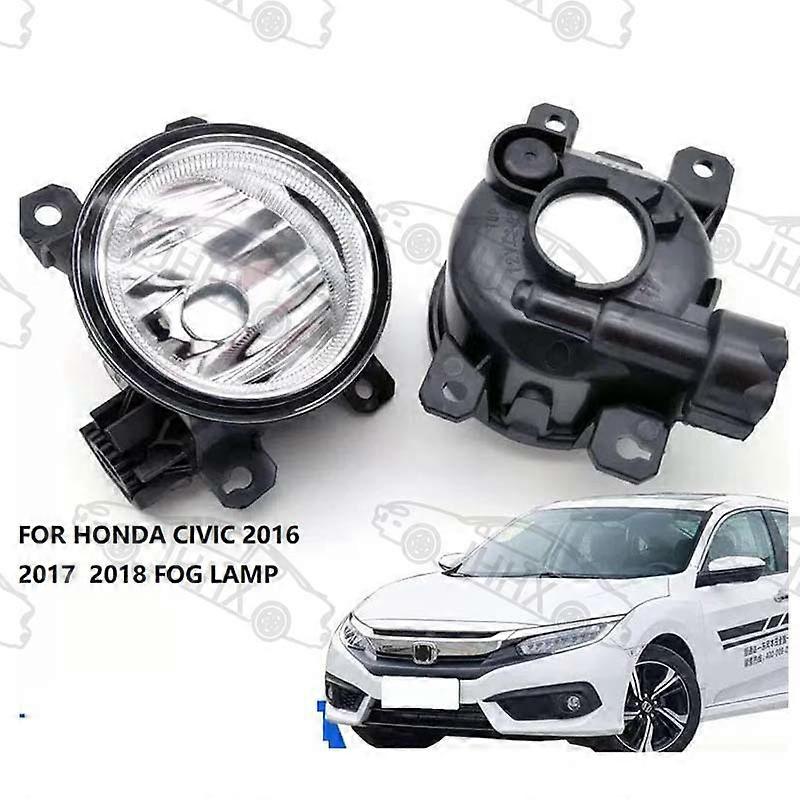 Compatible Civic 2016 2017 2018 Fog Light Front Bumper Light Front Anti-Fog Light Bar Light