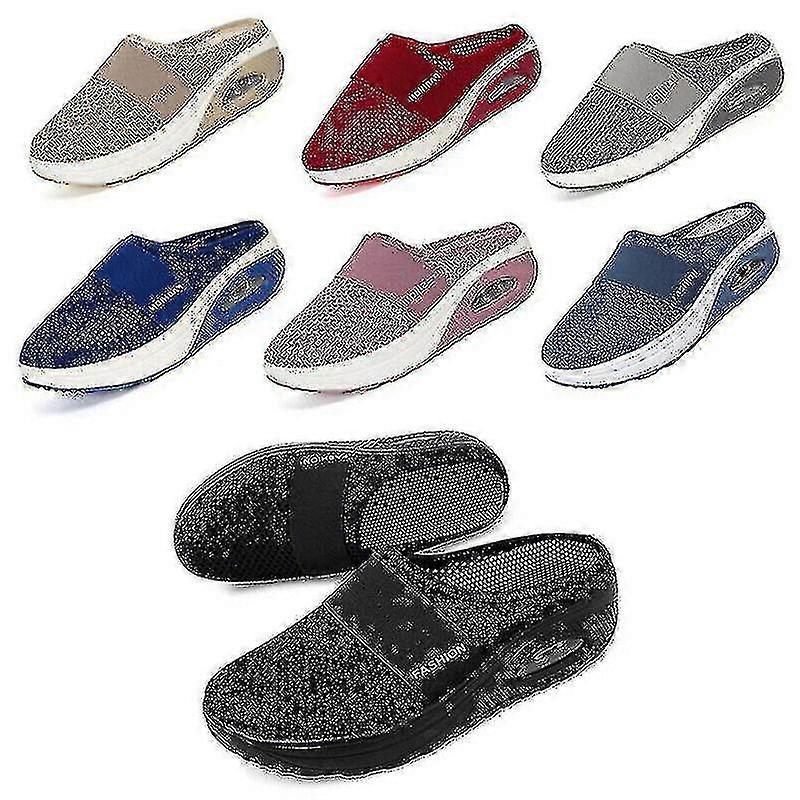 Perna de aer Slip-on Pantofi de mers pe jos ortopedice diabetici non slip de mers pe jos pantof