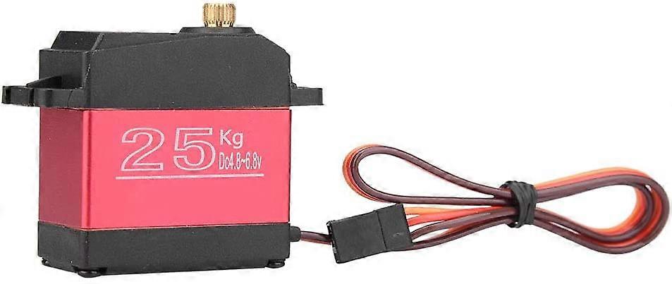 Metal Gear Steering Servo Durable Digital Servo Metal Gear Fast Reaction High with CNC Machined Middle Shell for Servo Operation(DSSERVO DS3225 25Kg T