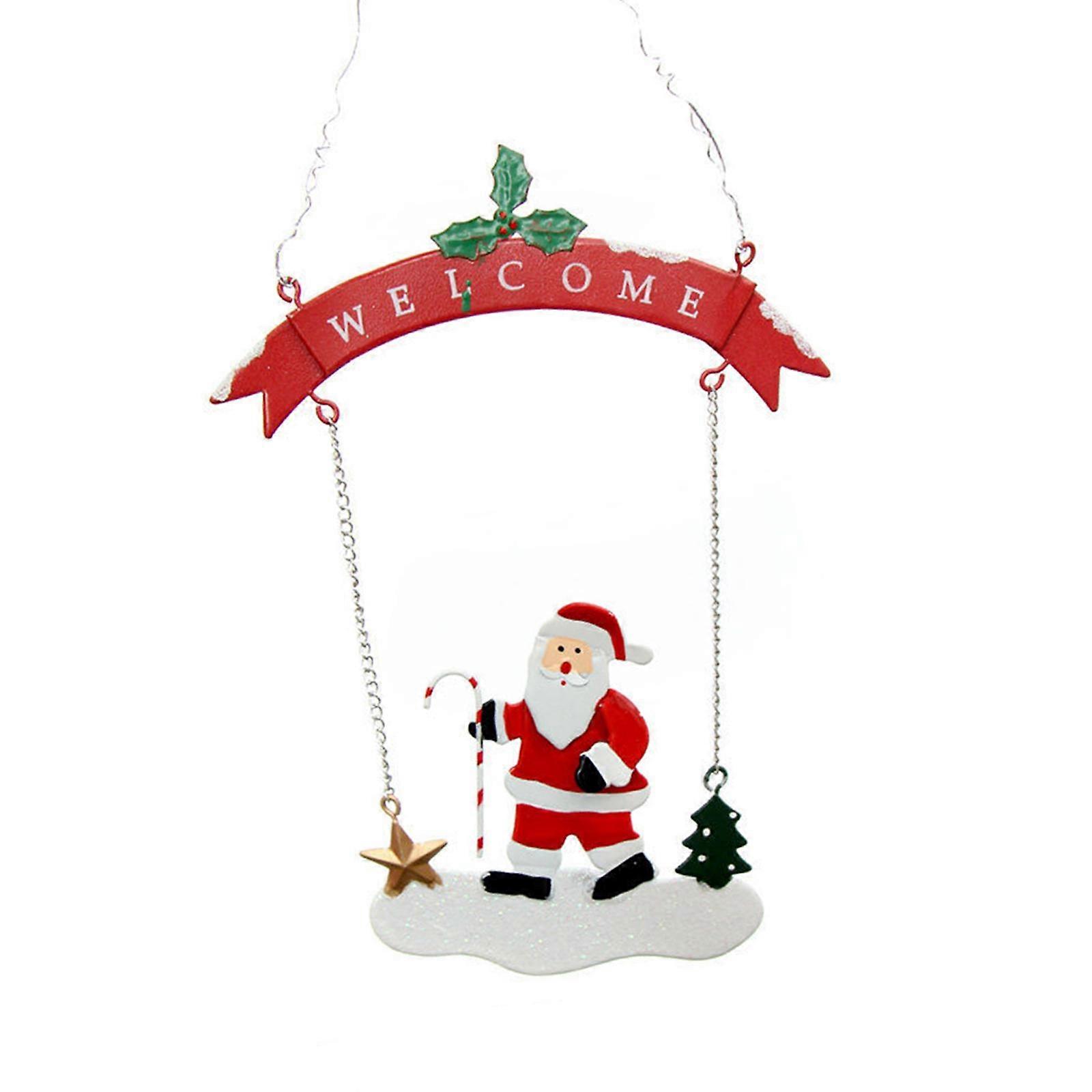 Jouluna riippuva joulupukkikyltti DIY-seinäkoriste maalaistaloon ulkona