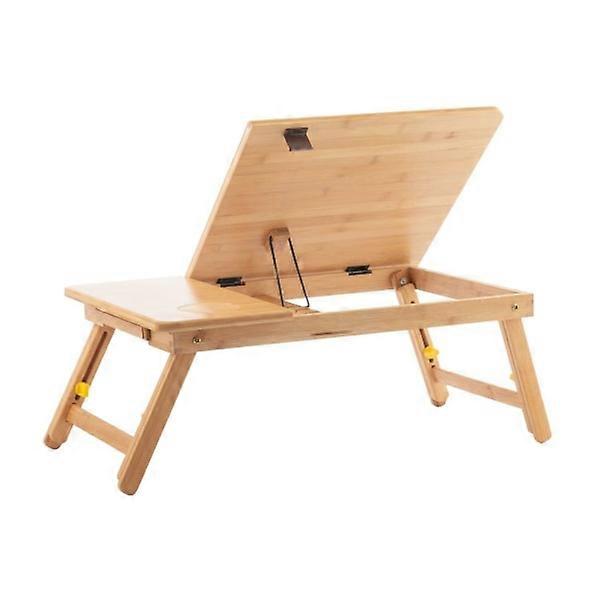Table pour ordinateur portable en bambou marron