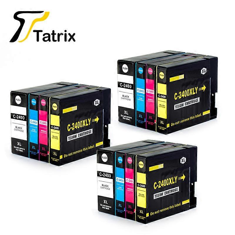 Tatrix Ink Cartridge For PGI2400 PGI2400XL Pigment ink With Chip Compatible For Canon MAXIFY IB4040/iB4140/MB5040/MB5140/MB5340