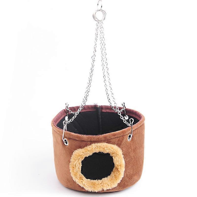 pet bed Small pet hammock Hutch accessorybrown-1pcs