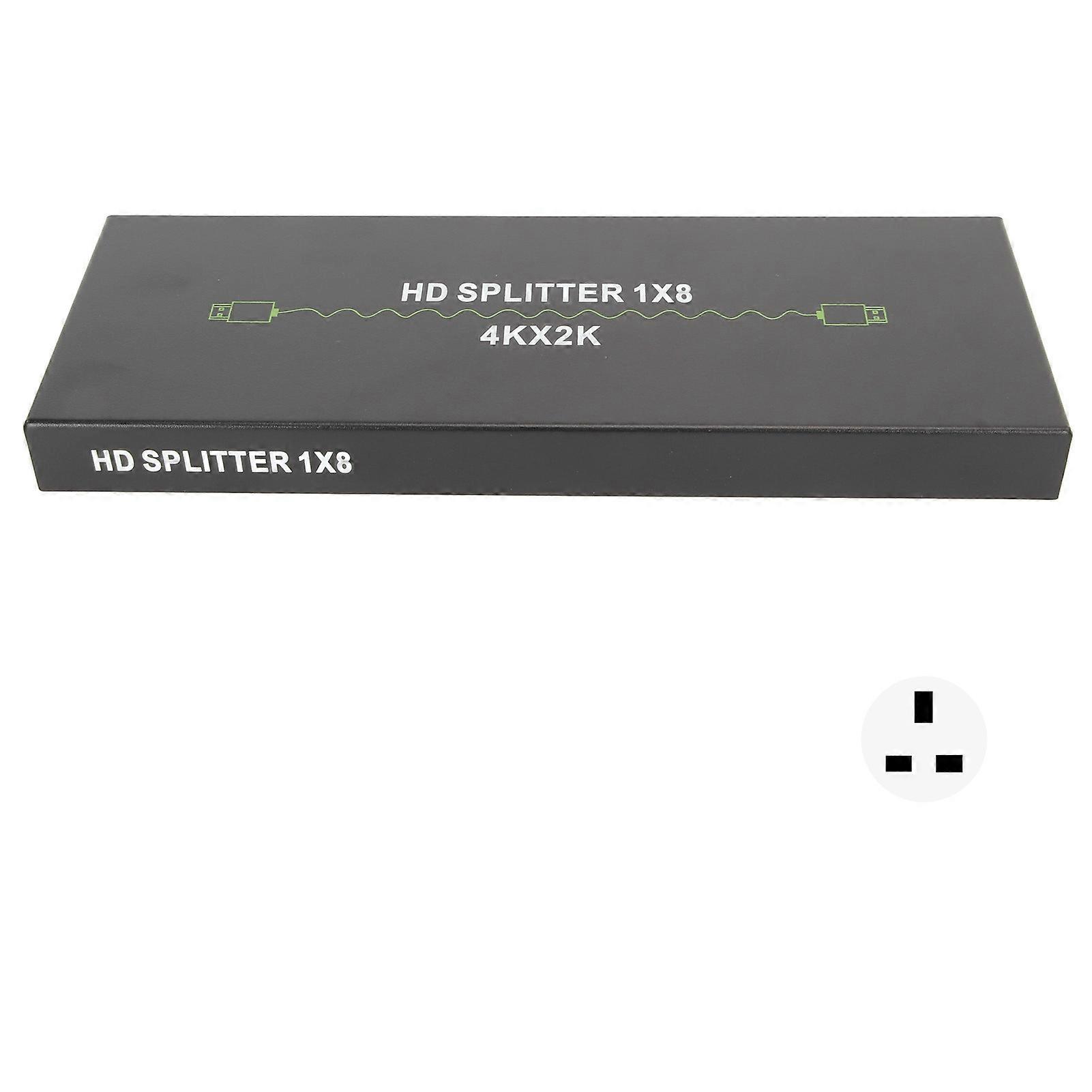 4K HD Multimedia Interface Splitter 1x8 1 in 8 Out HD Multimedia Interface Splitter Splicer Extender 100240V