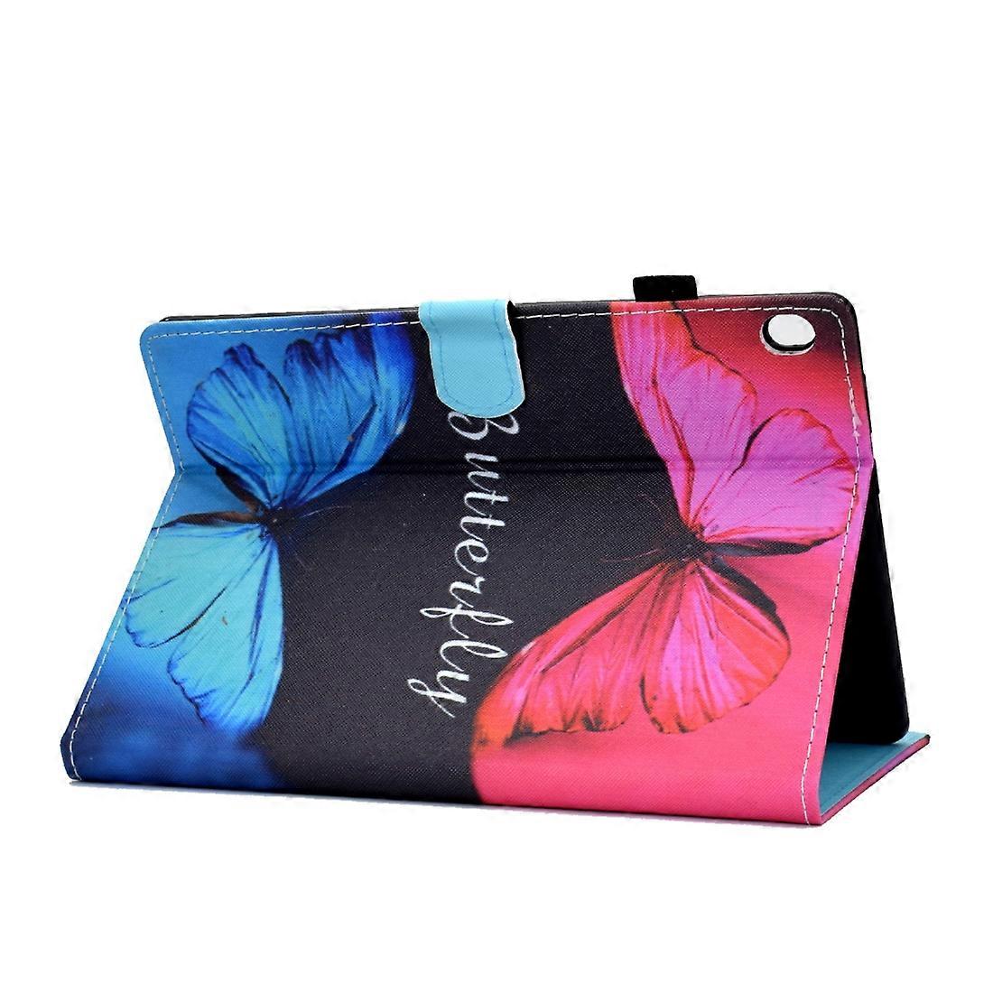 For Lenovo Tab M10 HD Colored Pattern Leather Case