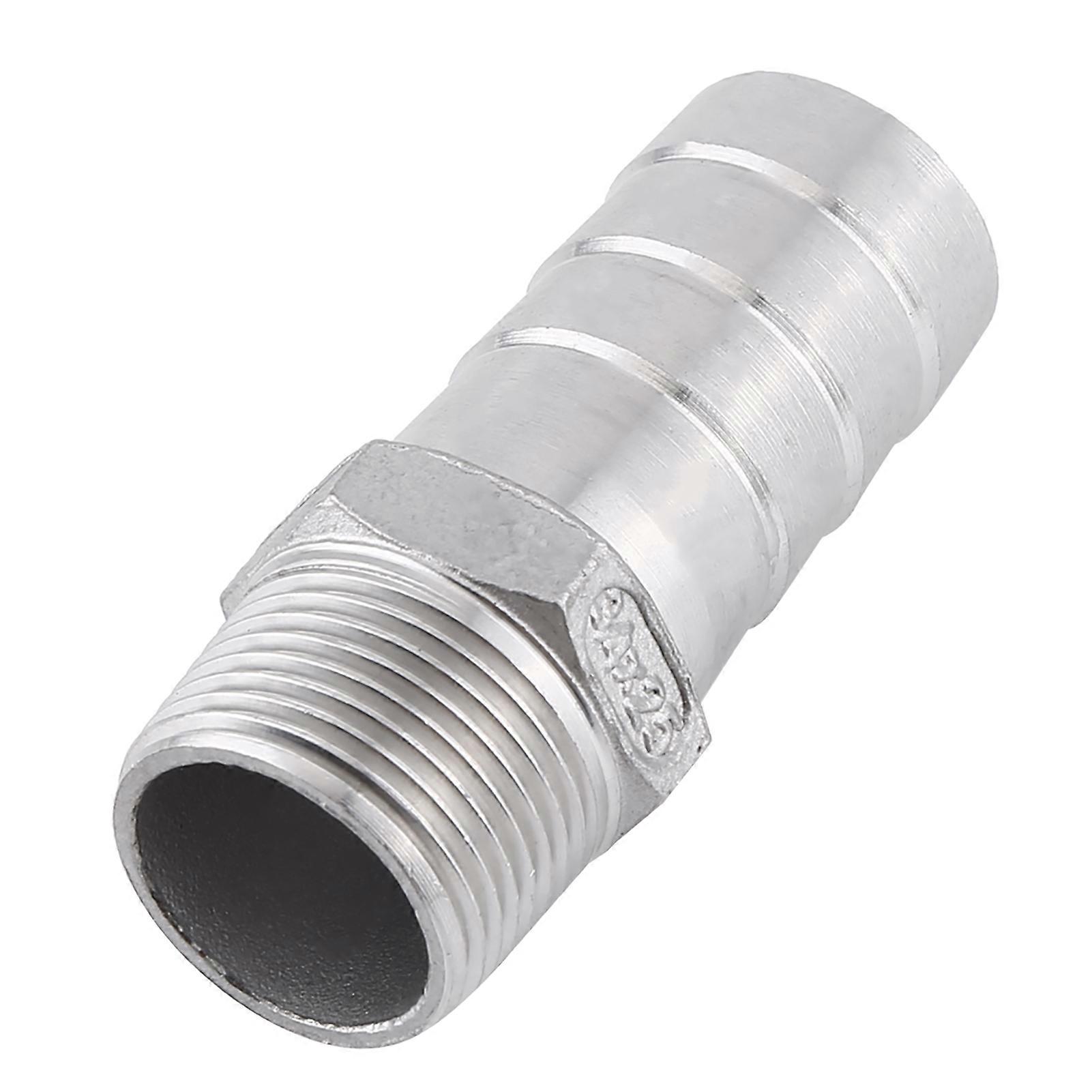 Stainless Steel Male Thread Pipe Fitting Adapter Hose Tail Connector (3/4"