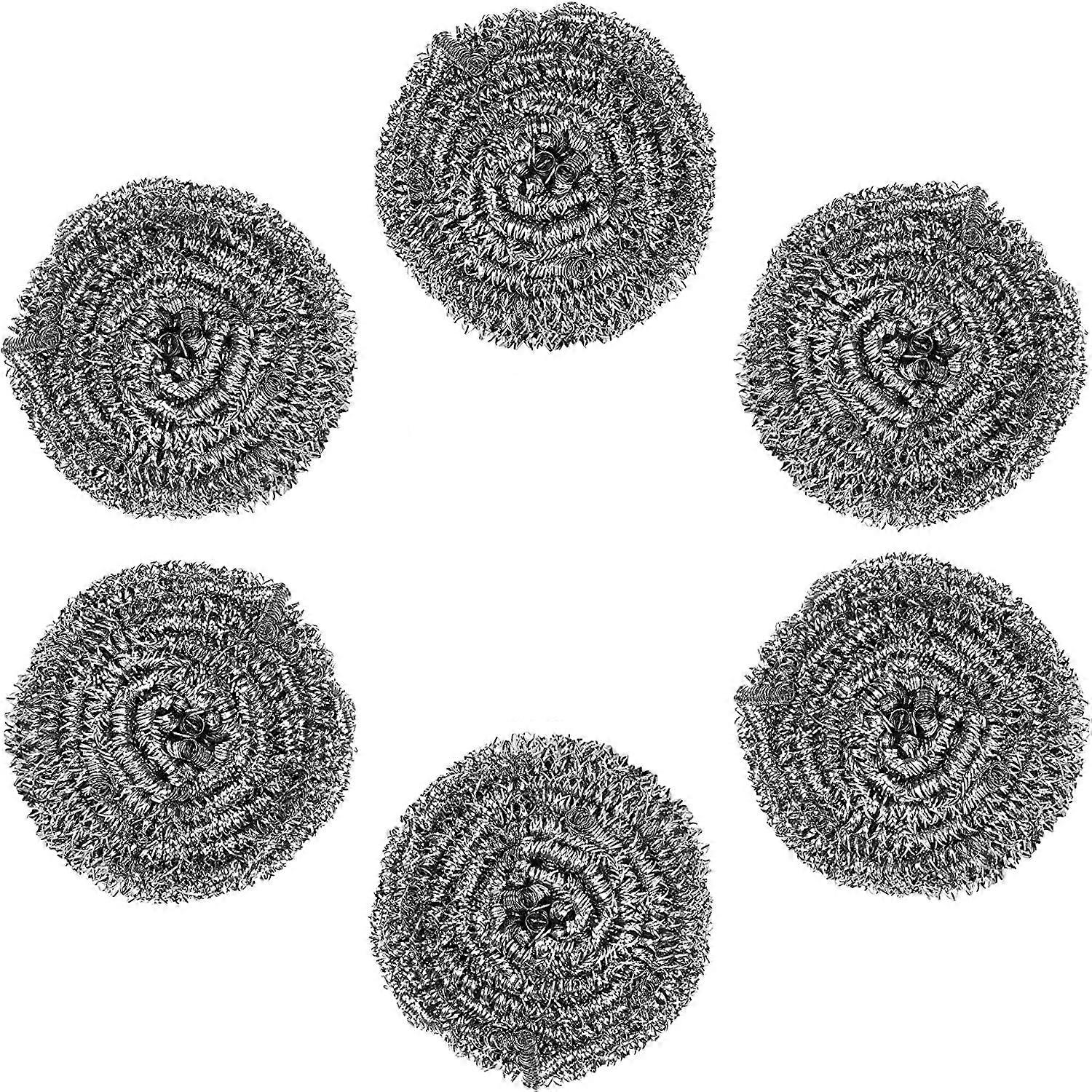 6 Pack Stainless Steel Scourers Sponges,Steel Wool scrubbers for stoves, pots, Cooker Hoods, etc. That are Difficult to Clean