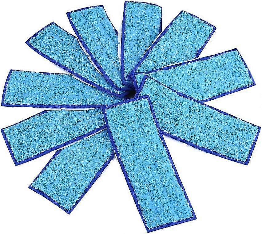 10 Pack Washable Cleaning Pads for iRobot Braava Jet 240/241 (Wet pad-Blue)