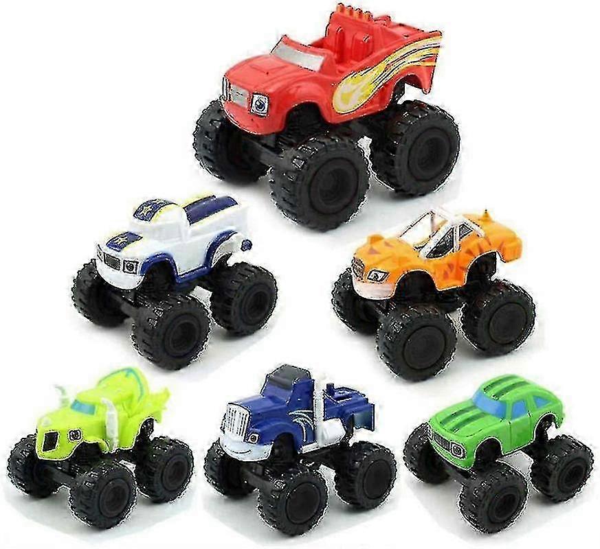 6 قطع الحريق وآلات الوحش اللعب ، المركبات المتسابق السيارات الشاحنات لعبة طفل