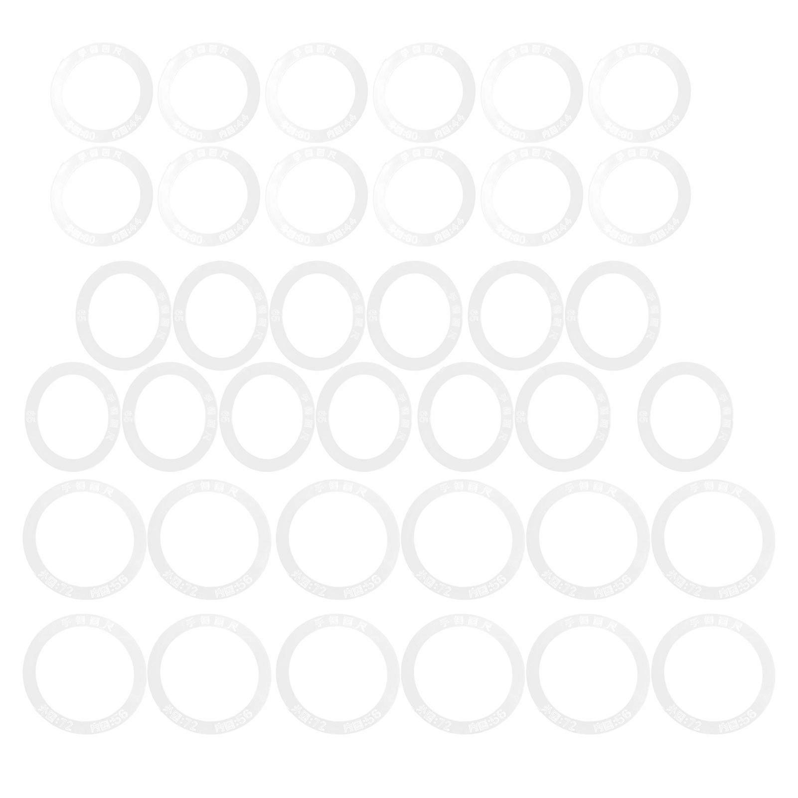 3 Sets Drawing Circle Tool Plastic Waterproof Bracelet Painting Round Measuring Ruler