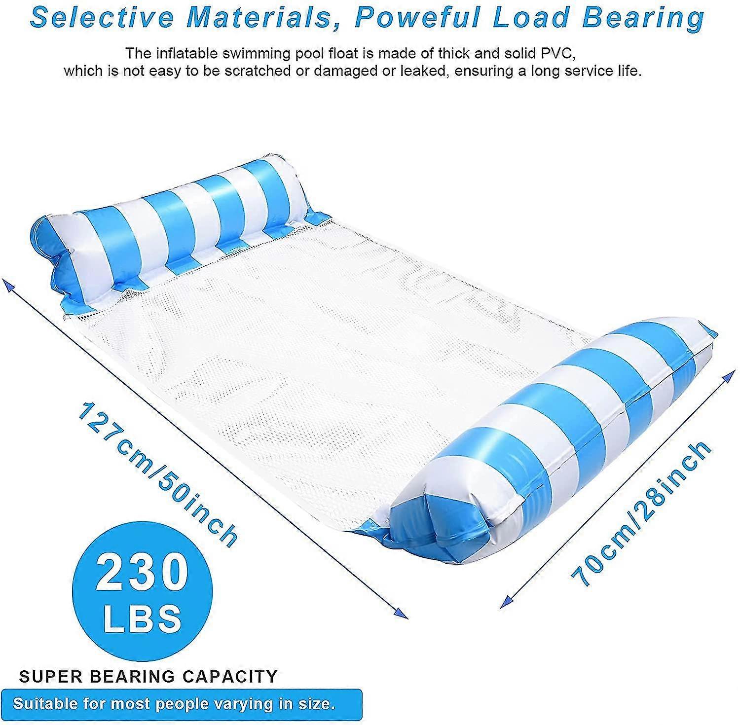 air mattress pool, pool toy water hammock pool accessories, 4 in 1 air mattress water toy pool inflatable water hammock for armchair mattress seat flo