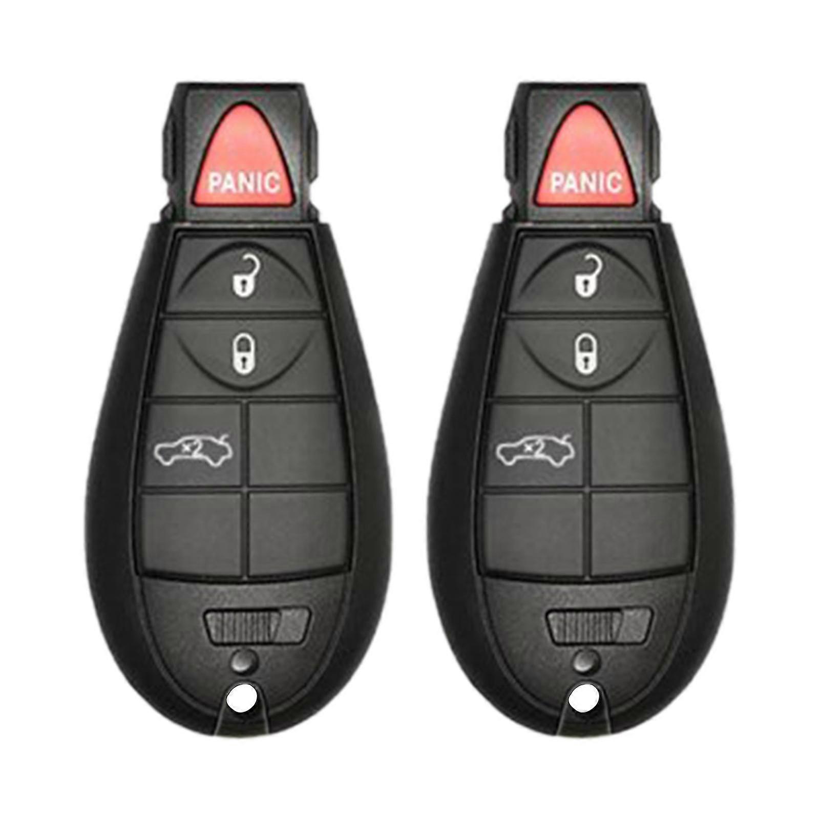 2pcs Shockproof Car Key Case Protective Cover Keyless Entry Fit For Dodge