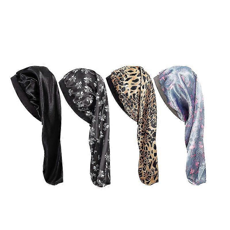 4pcs Satin Sleeping Cap