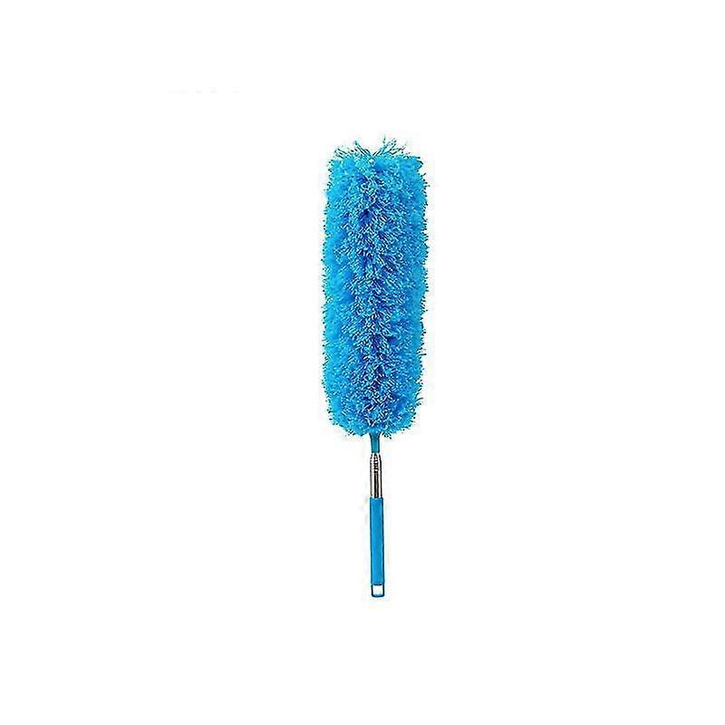 Blue-telescopic Duster With 1 Duster Heads, Washable Microfiber Duster, Duster With 135cm Extendable Handle, For Removing Spider Web