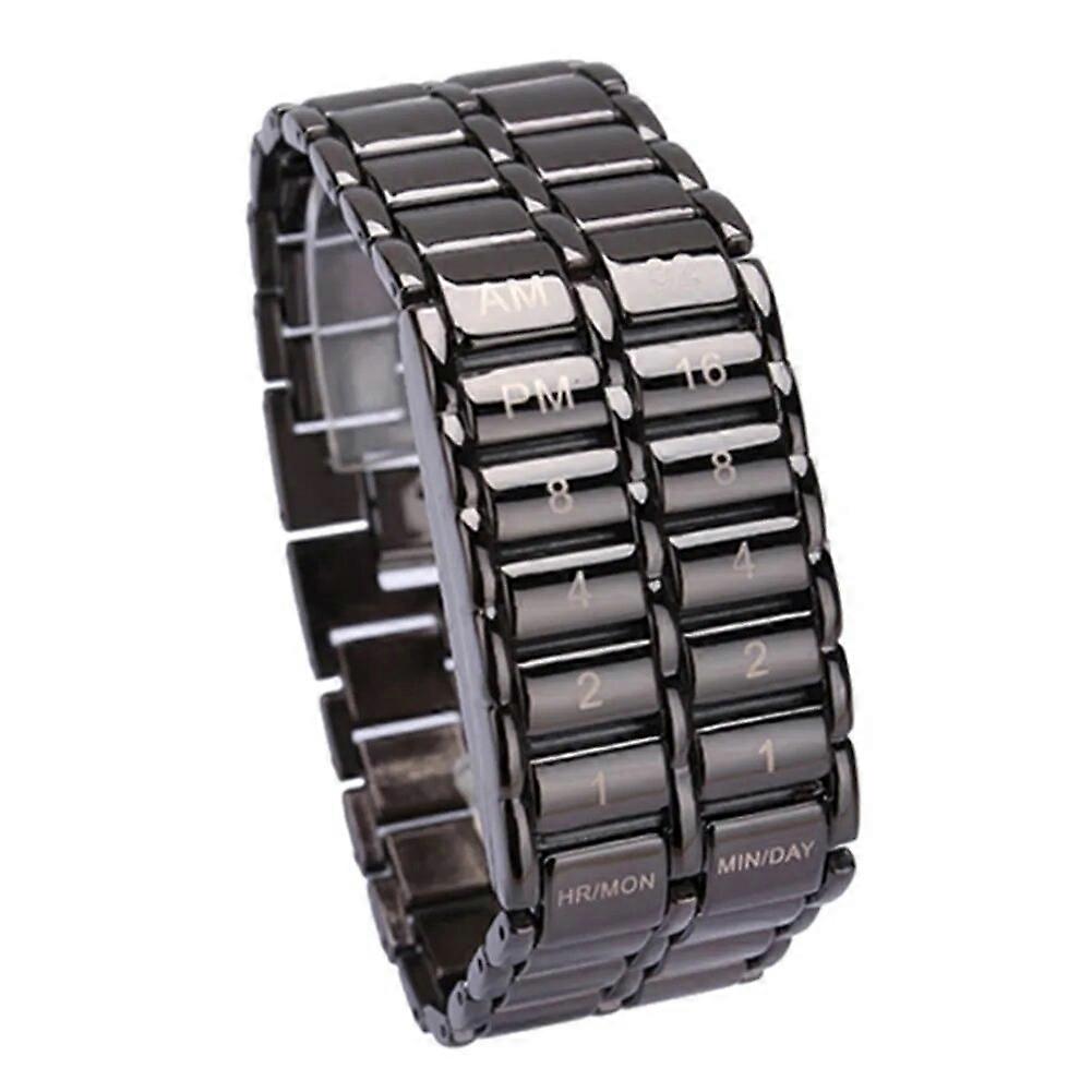 Men's Binary LED Digital Quartz Wrist Watch Father's Day Creative Gift