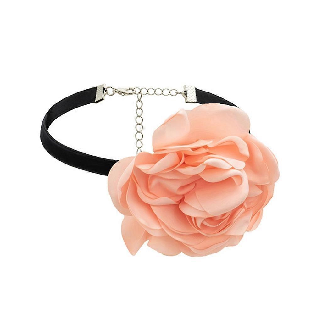 Elegant Romantic Rose Flocking Cloth Adjustable Exaggerated Choker Bracelet