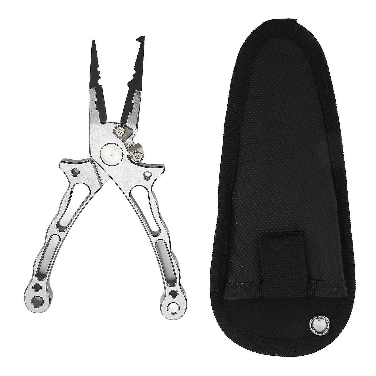 Aluminum Alloy Utility Fishing Pliers with Fast Hook Remover, Line Cutter, and Storage Bag