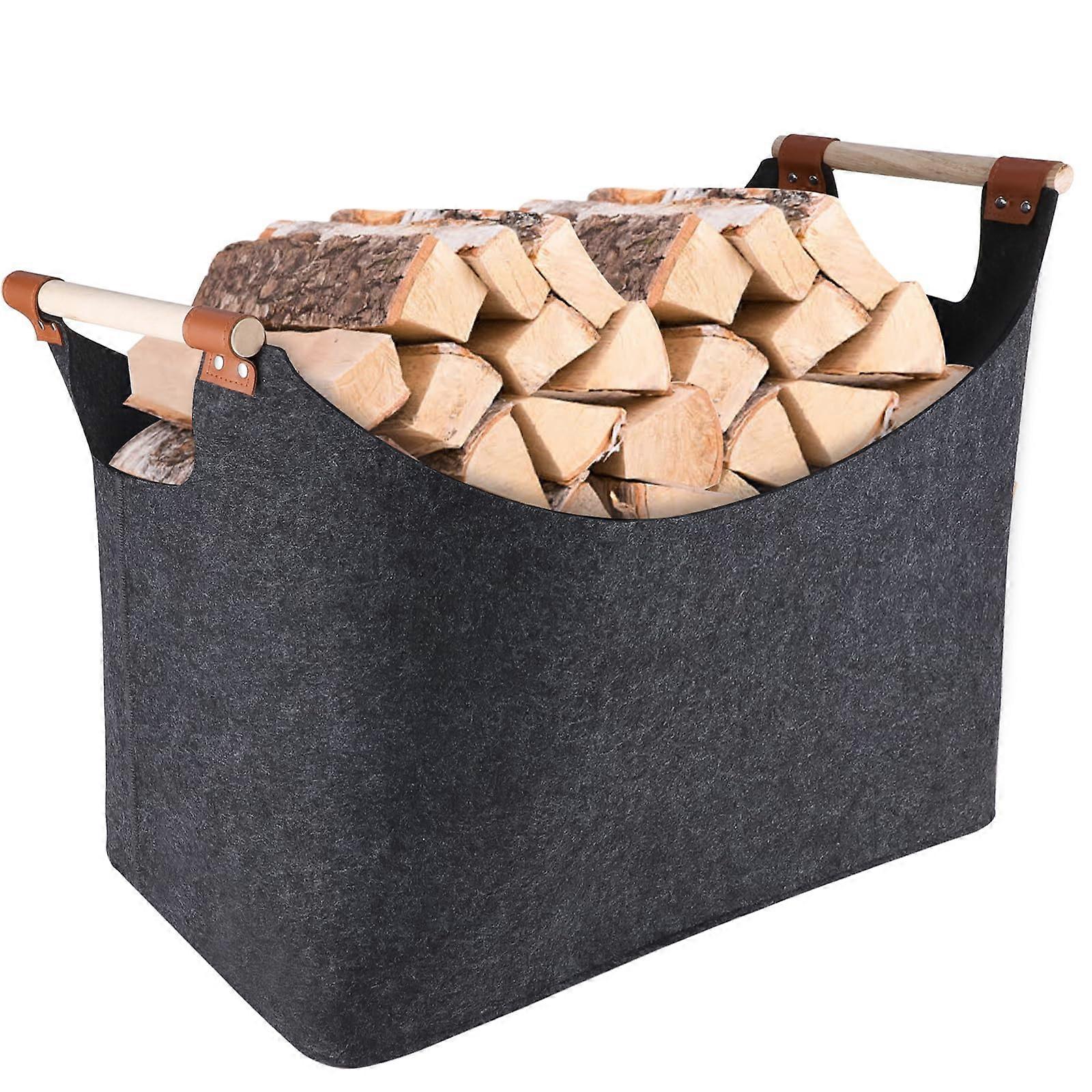 Fireplace Wood Basket, Wood Log Bag, Log Basket, Suitable for Storing Firewood or Daily Storage