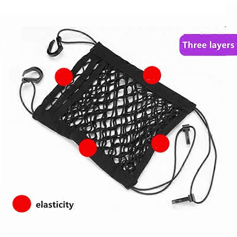 Car Styling Storage Elastic Net Mesh Seats Net Pocket Storage Bag Storage Net Auto Safe Driving Prevent Child Interference