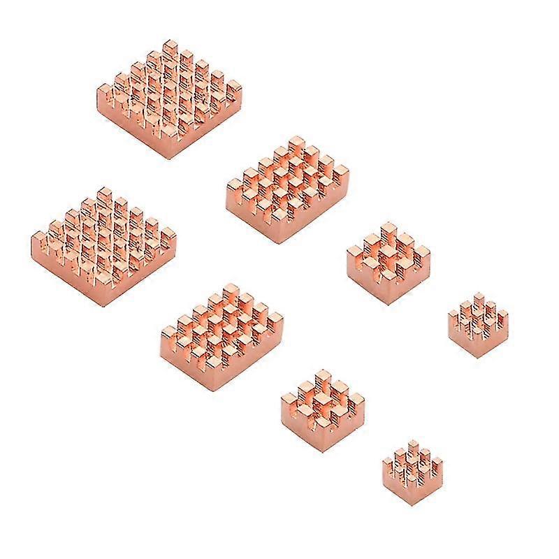 2set Kühlkörper Metall Kupfer Kühlkörper Pad für Raspberry Pi 4 Modell B
