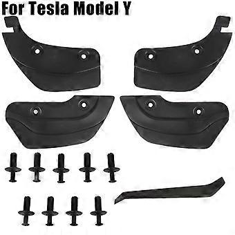 Car Modification Mud Flaps Invisible Mud Fenders Splash Guards 4Pcs/set For Tesla Model 3 Model Y 2017-2022 Front Rear Mudguards