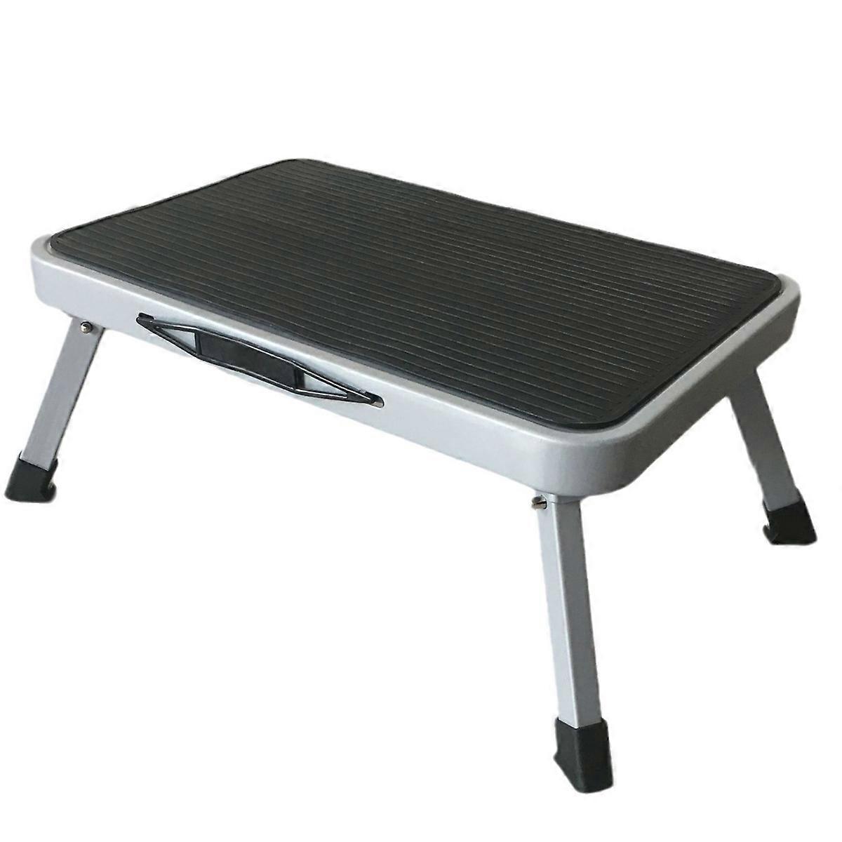 1-Step Folding Step Ladder, Anti-Slip with Handle, Steel Construction