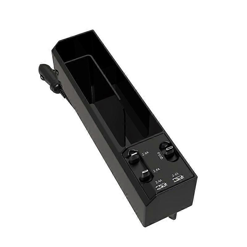 Car Seat Gap Storage Box Interior Auto Seat Crevice Organizer ABS Seat Side Pocket Box IOS QC3 Charge Wire USB Port Accessories