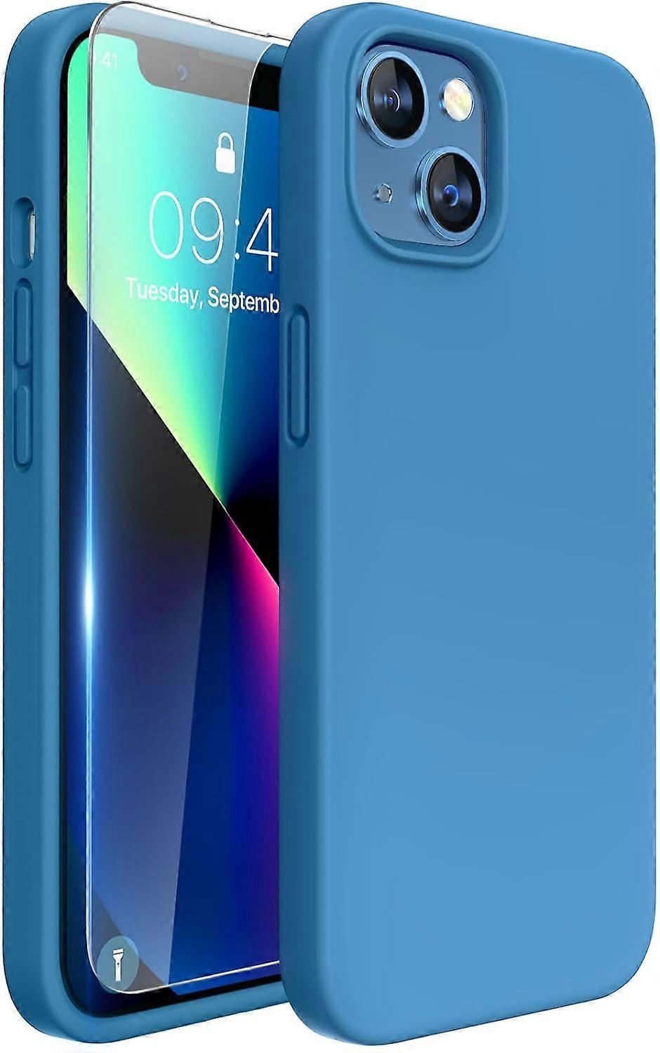 Phone Case Design with Screen Protector, [Soft Anti-Scratch Microfiber Lining], Shockproof Liquid Silicone Rubber Phone Case