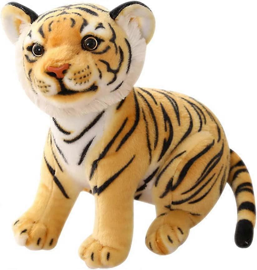 タイガースぬいぐるみ猫-タイガーテイルおもちゃかわいいリアルなタイガーぬいぐるみ動物男の子の赤ちゃんの抱擁タイガーのための子供のおもちゃギフト-ライフ