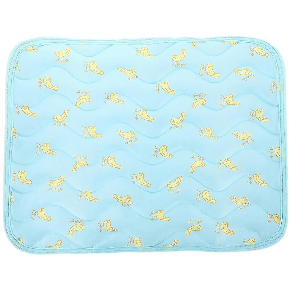 Dog Cooling Mat Banana Printing Pattern Comfortable Summer Pet Cooling Mat