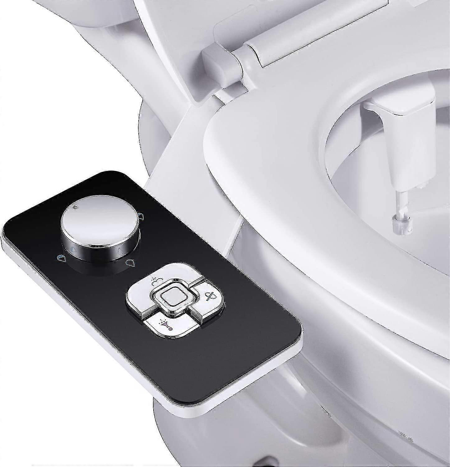 Bidet Attachment , Non-electric Cold Water Bidet Toilet Seat Attachment With Pressure Controls,retractable Self-cleaning Dual Nozzles For Frontal Re