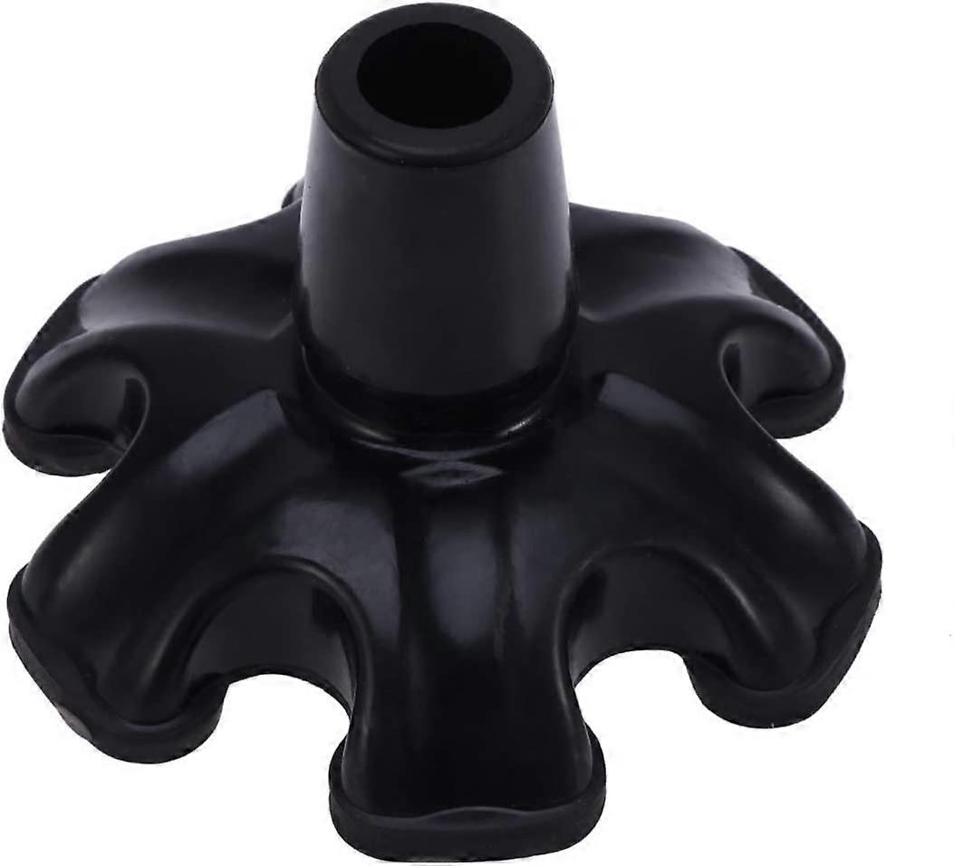 Rubber Cane Tip Self Standing Support Base Foot Pad Replacement 6 Leg Attachment for Terrain Walking