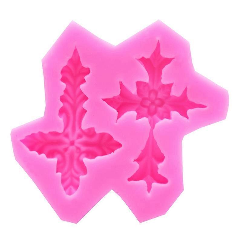 2 Cavity Silicone Cross Shape Cake Mold Pudding Chocolate Bakeware Baking Tool