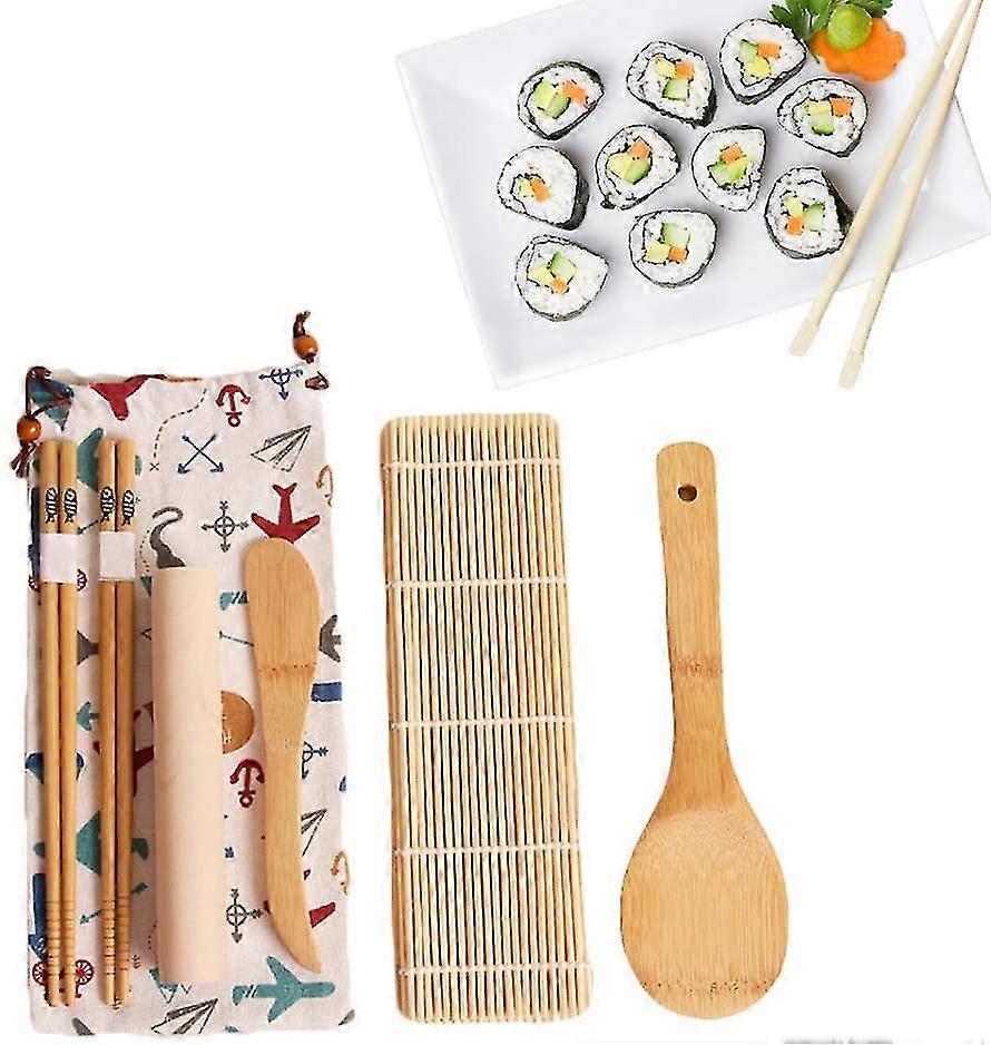 Sushi Making Kit 7-pack, Diy Sushi Maker For Beginners - Sushi Rolling Mat