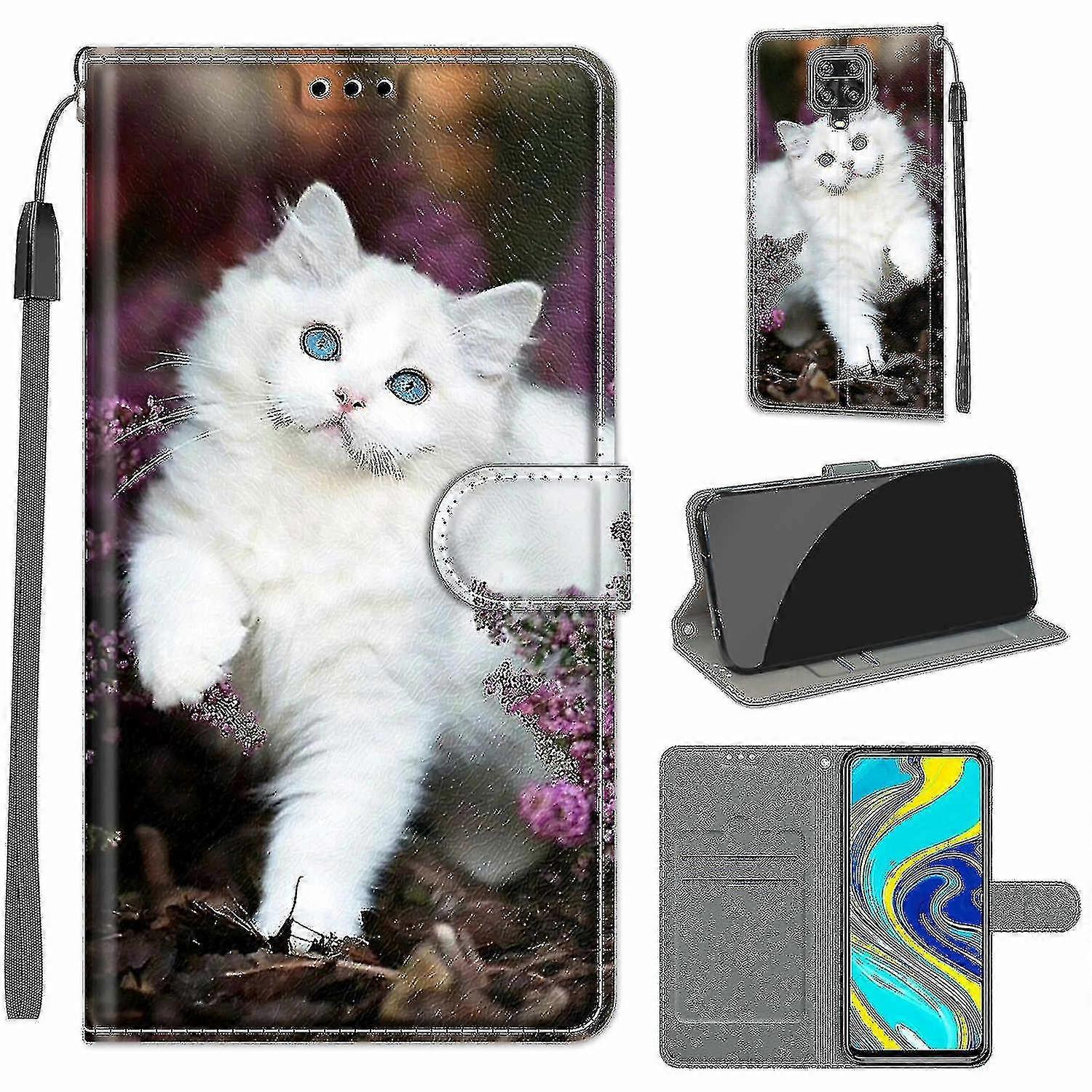 Xiaomi Redmi Note 9s White Cat Mobile Case