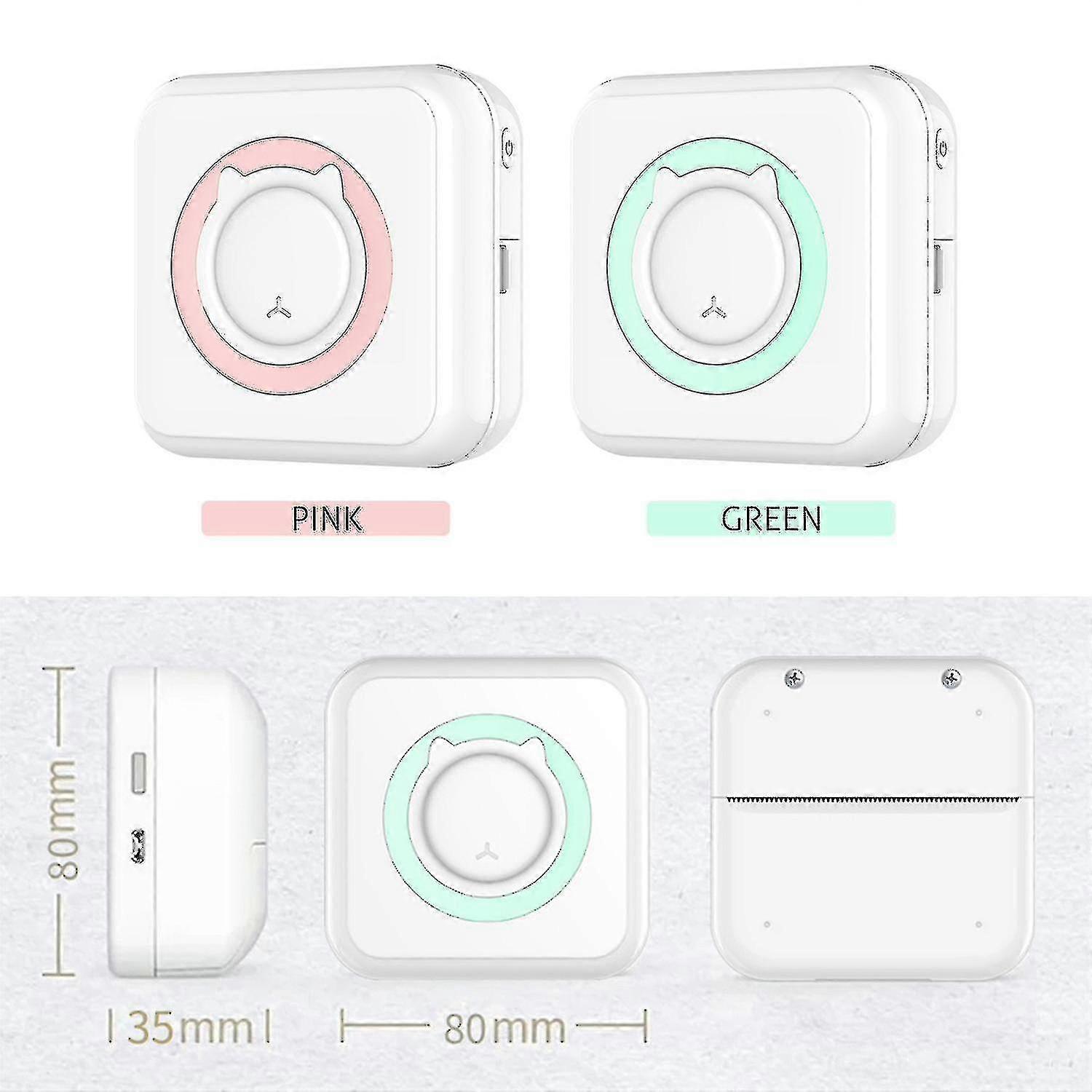 Portable Bluetooth Multifunction Photo Thermal Printer With 10 Paper Rolls