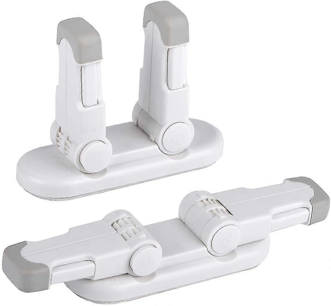 Door Level Lock [Upgraded] - 2 Pack Child Safety Door Lock with 3M Adhesive, REDTRON Anti-LOCKOUT Mechanism