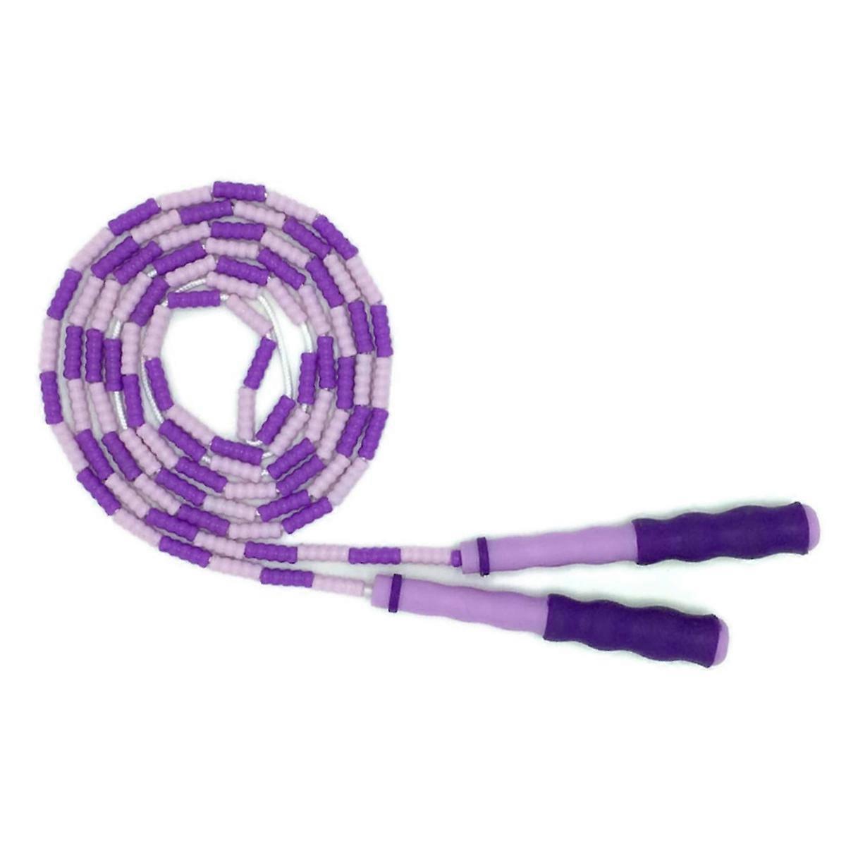Purple Amble Jump Rope Soft Beaded Segment Jump Rope - Adjustable - 9 Ft