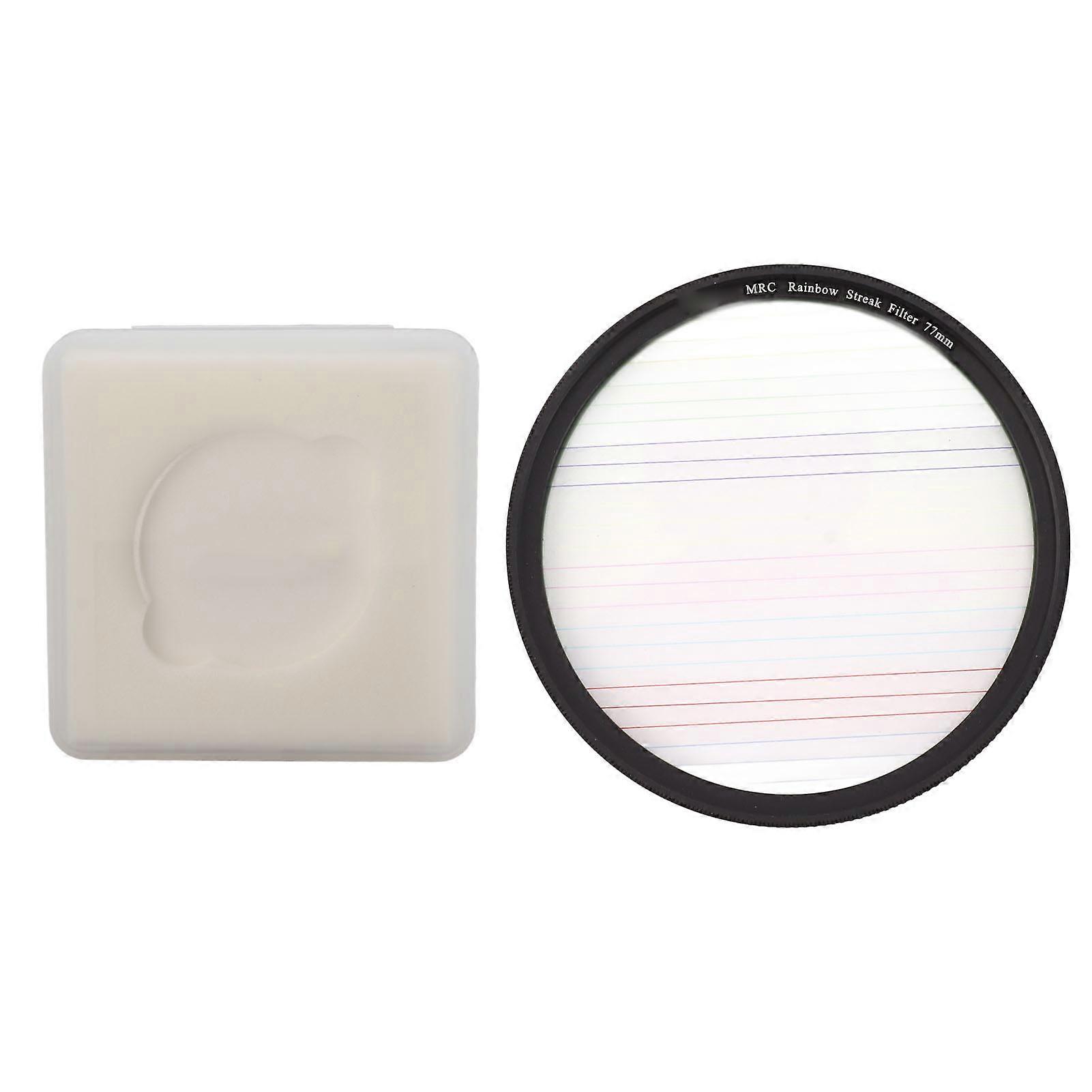 Colorful Streak Star Filter Micro SLR Camera Dot to Line Filters Special Effects Camera Filters for Night Scenes 77mm