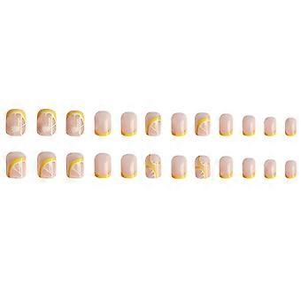 24pcs glanzende valse nagels gemakkelijke scheur niet vallen salon vinger tenen diy