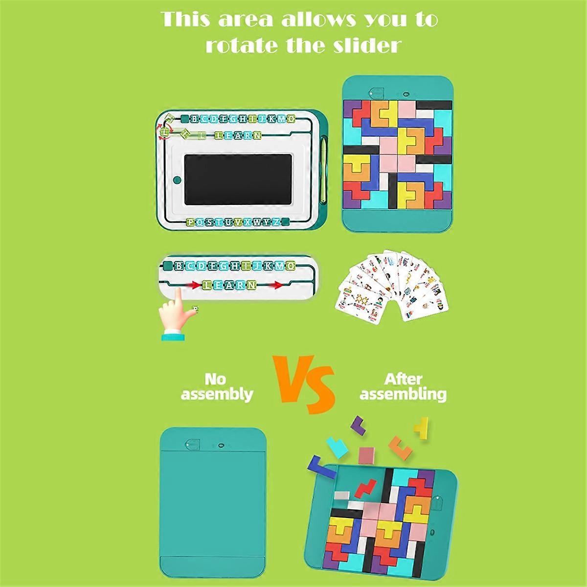 3 in 1 Multifunctional Drawing Board Russian Square Set for Kids Erasable Graffiti Board for Learning & Creativity