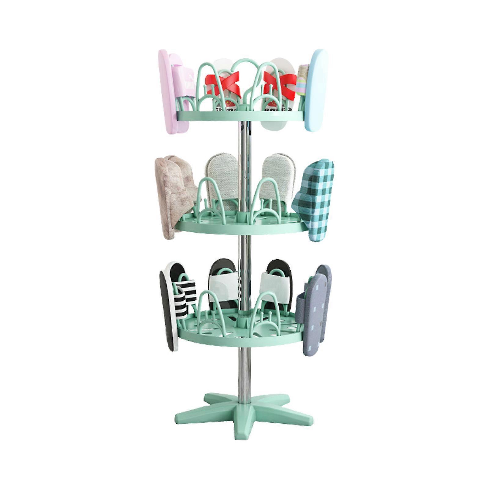 Compact Green Shoe Rack for Small Spaces