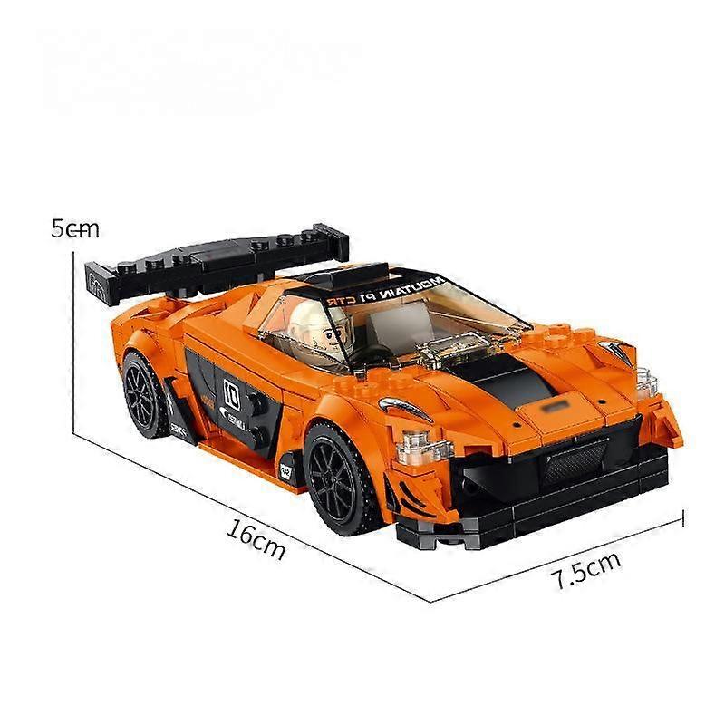 Children's building block car assembly model Lego development intelligence racing DIY boy toy (McKellen PI GTR 666025.)