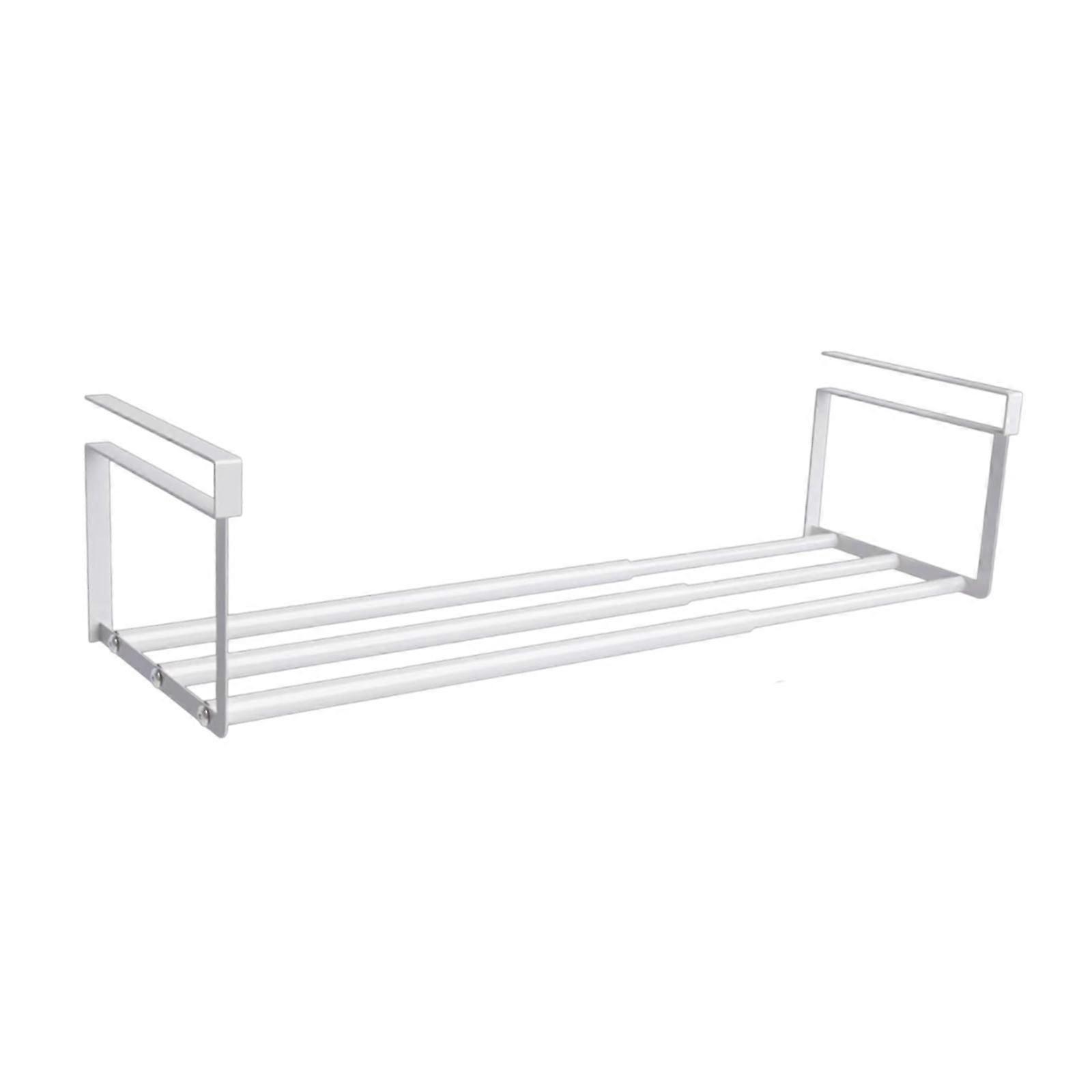 Under Shelf Rack Space Saving Metal Storage Rack for Wardrobe Office Kitchen White